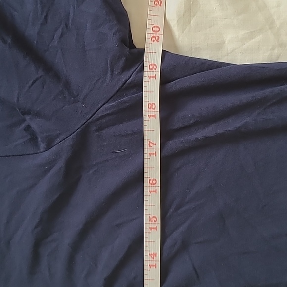 Tribal Deep Blue Blouse, 3/4 Length Sleeves, Bohemian Top, Size XL - Picture 7 of 8